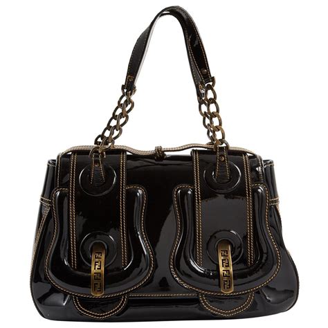 leather fendi bag|Fendi patent leather bag.